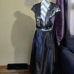 Vintage Pewter Express Formal Skirt Size 11/12
